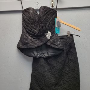 Black 2 pc short dress l